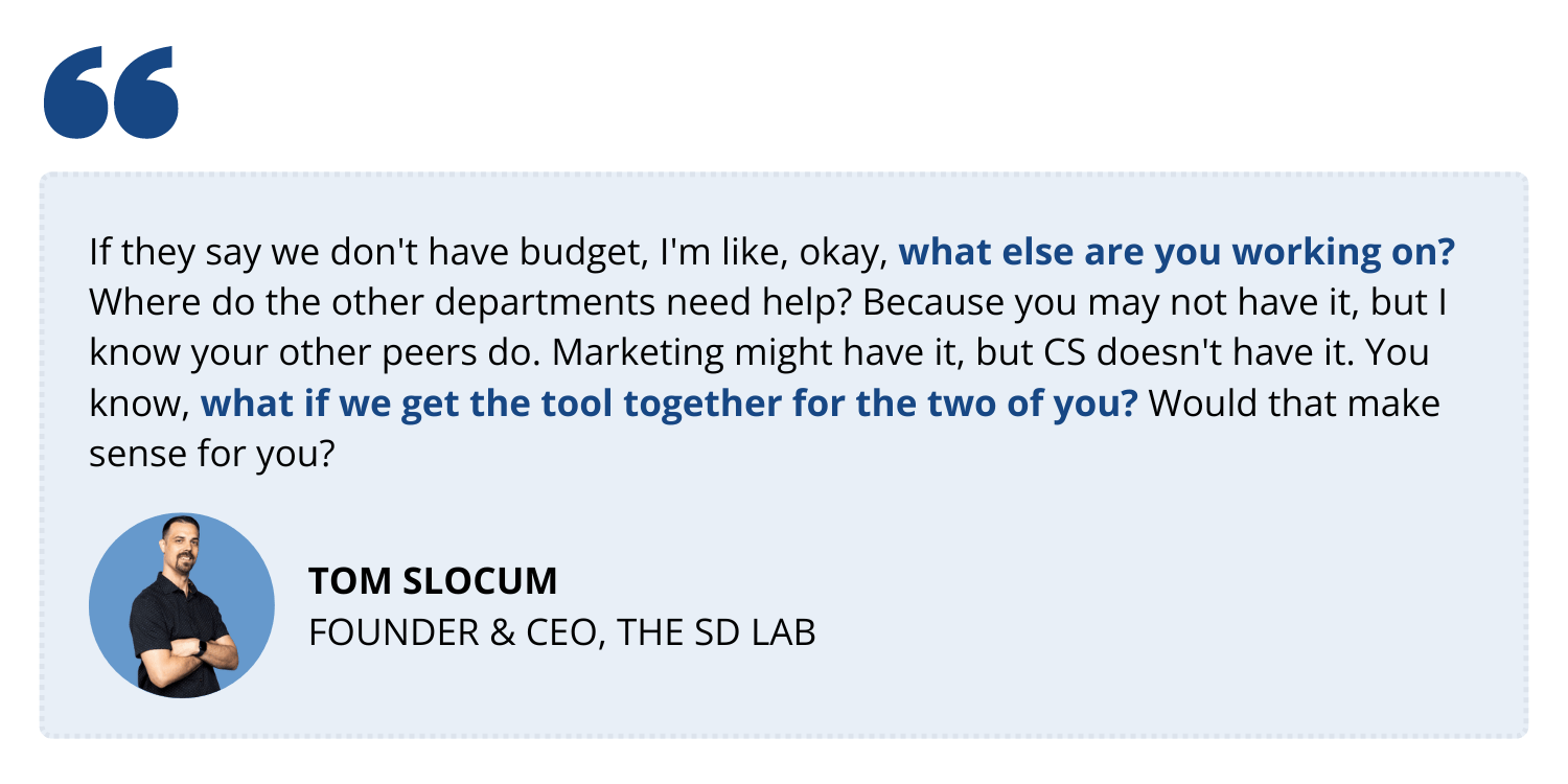 Tom Slocum quote multiple department buy in