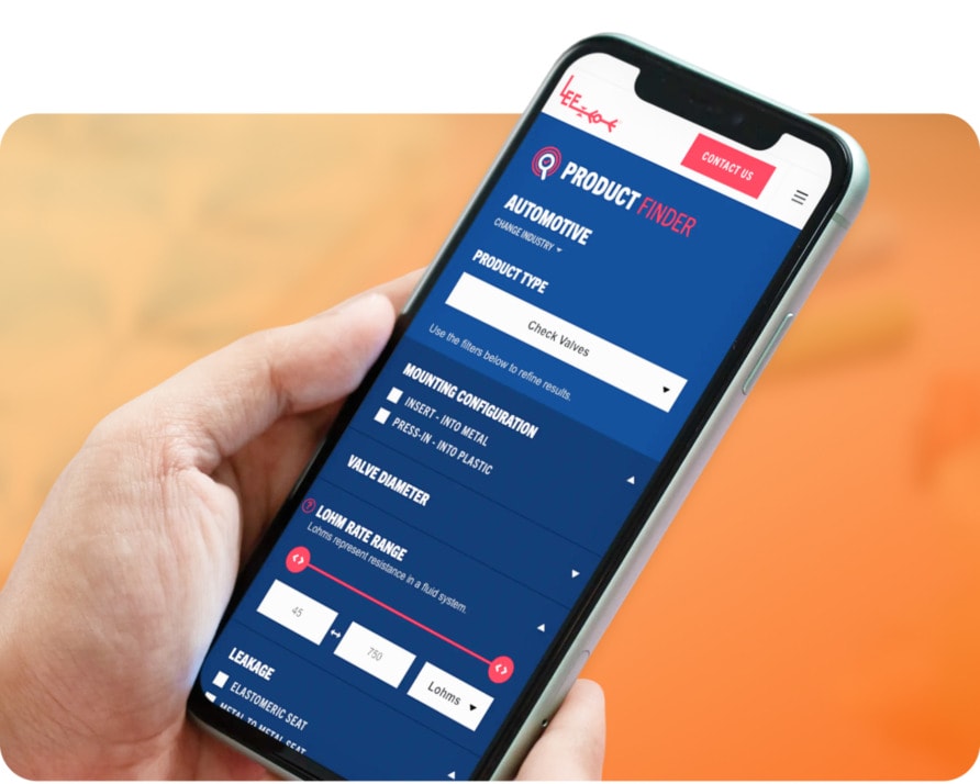 The Lee Company Mobile View showcasing demandDrive's Web Development Capabilities
