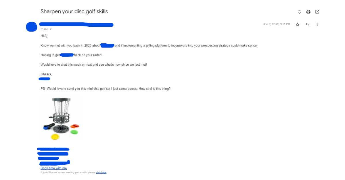 screenshot of email continuity though 