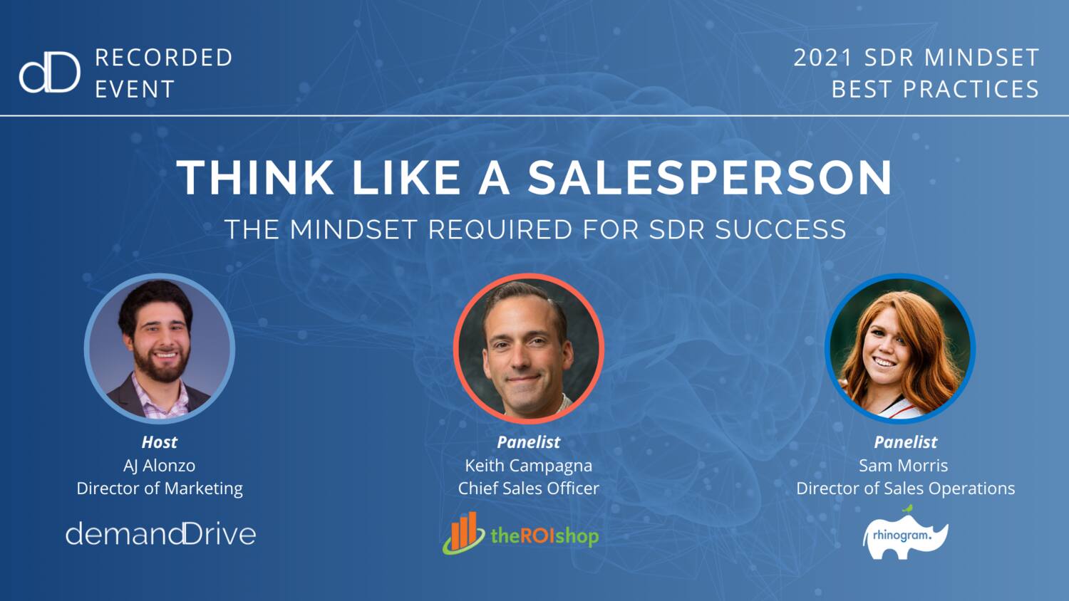 think like a sales rep recorded event